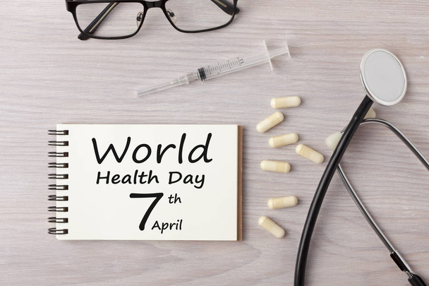 世界健康日 4 月 7 日コンセプト - 写真・画像