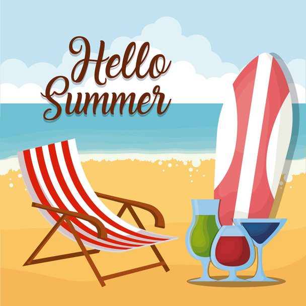 Hello summer design  - Vector, imagen