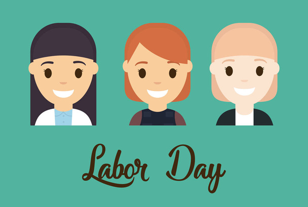 happy labor day design  - Vector, Image