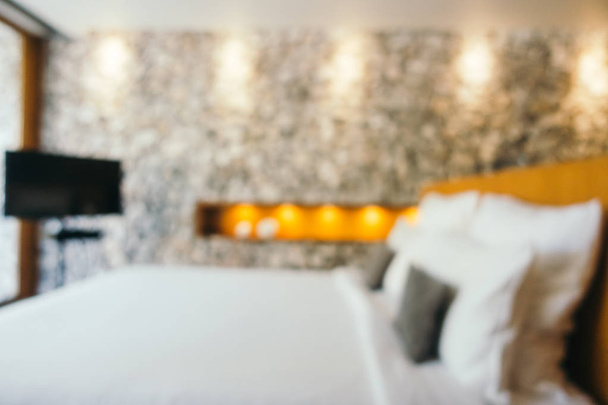 abstrakte Unschärfe defokussiert Hotel Schlafzimmer Interieur - Foto, Bild