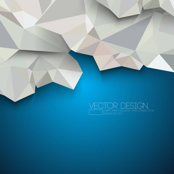 triangular polygons crumple paper effect material design - Vector, imagen