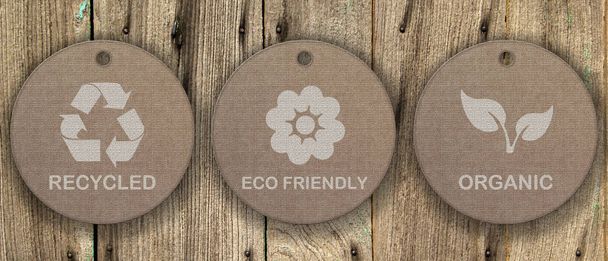 Eco přátelské a organických potravin symboly - Fotografie, Obrázek