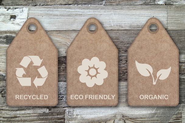 Eko Dostu ve organik gıda sembolleri - Fotoğraf, Görsel