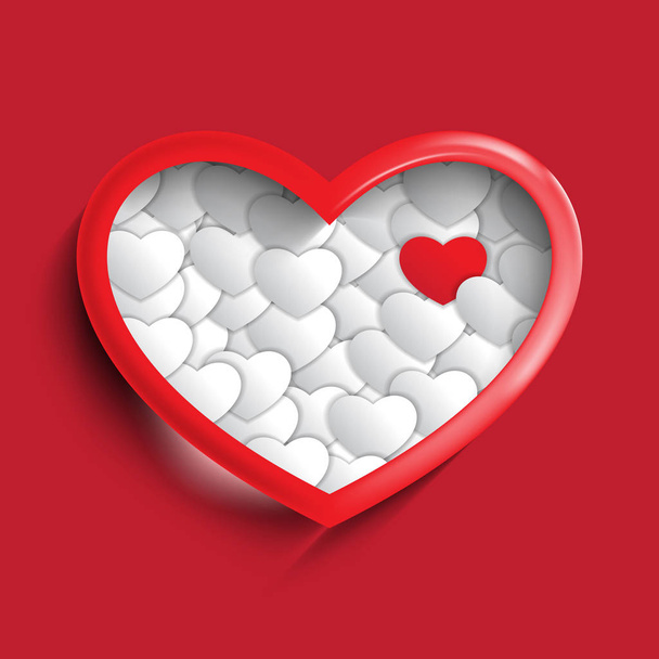 valentine's day heart symbol isolated vector illustration  - ベクター画像
