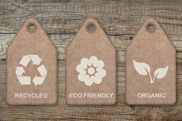 Eco vriendelijke en biologische levensmiddelen symbolen - Foto, afbeelding