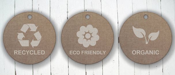 Symbole i ekologiczne żywność eko - Zdjęcie, obraz