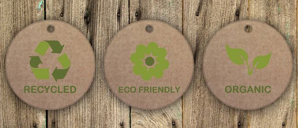 Eco φιλικό και βιολογικά τρόφιμα σύμβολα - Φωτογραφία, εικόνα