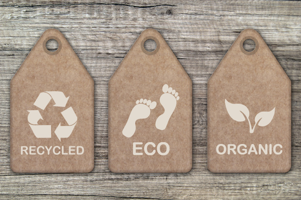 Eco-barátságos és az organikus élelmiszerek szimbólumok - Fotó, kép
