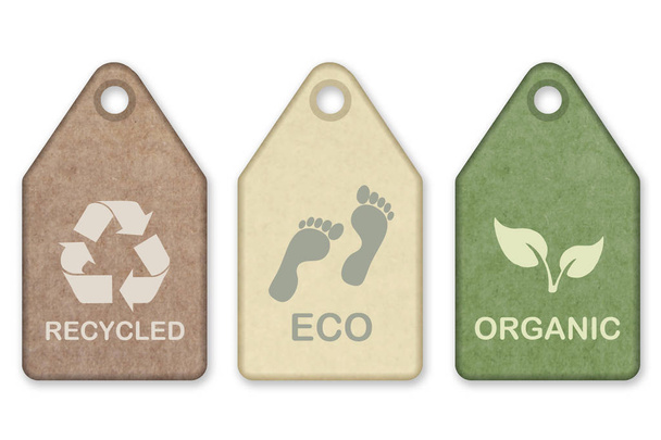 Eco friendly and organic food symbols - Photo, Image