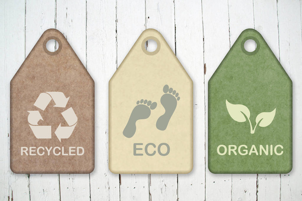 Eco-barátságos és az organikus élelmiszerek szimbólumok - Fotó, kép