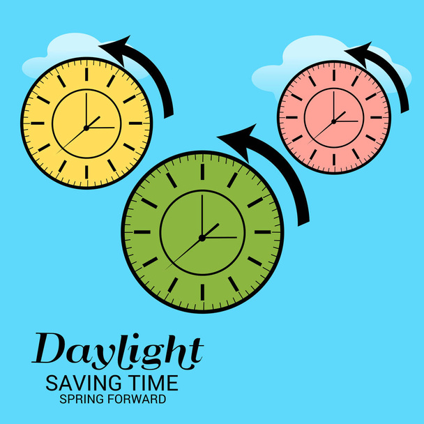 Vector illustration of a Background for Daylight Saving Time. - Vector, Image
