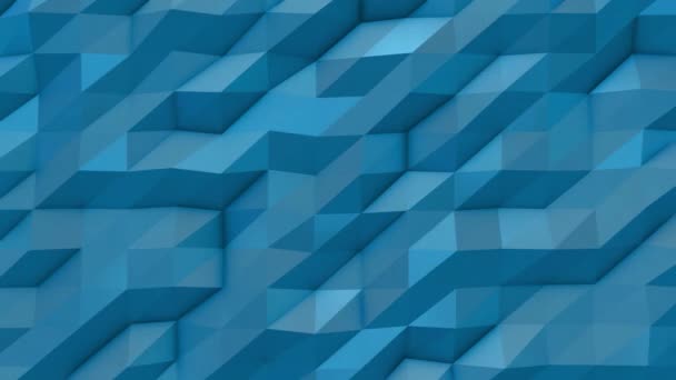 Blue abstract low poly triangle background - Footage, Video