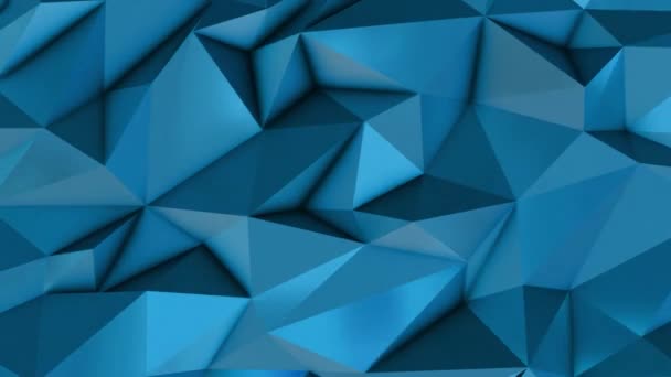Kék absztrakt alacsony poly háromszög háttér - Felvétel, videó