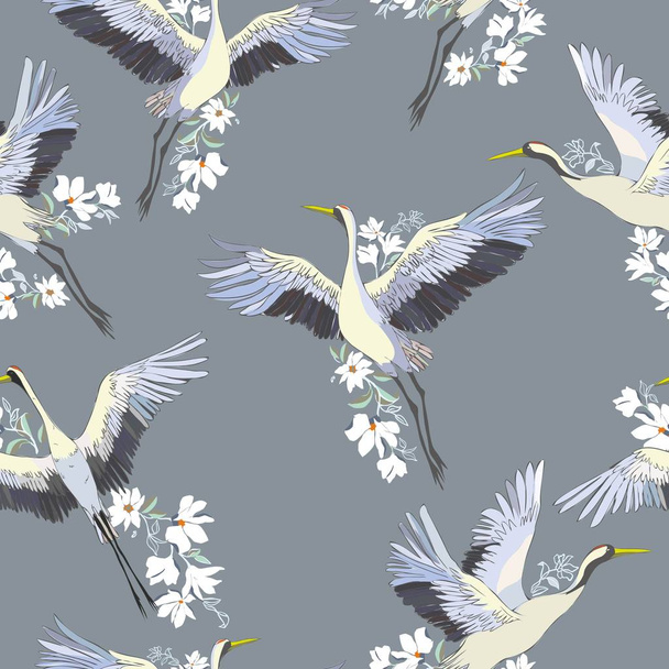 crane, pattern, vector, illustration - Vector, Imagen