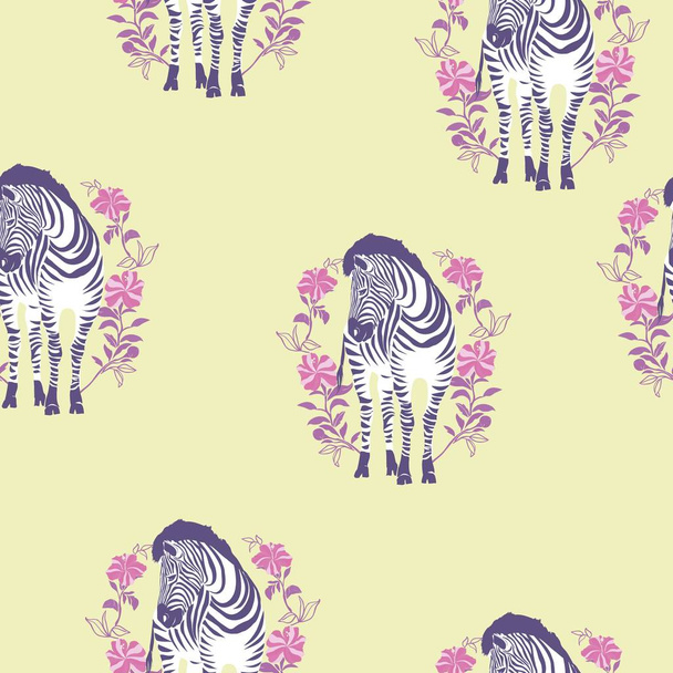 Zebra Stripes Seamless Pattern - Вектор,изображение