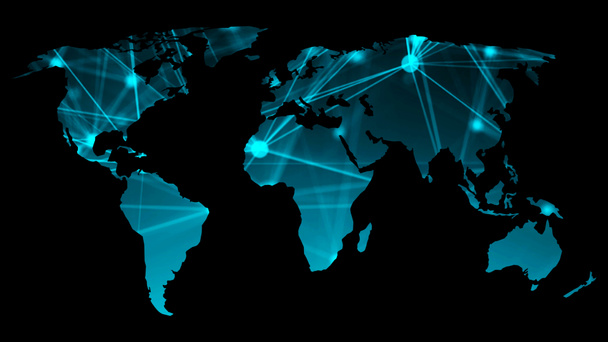 Абстрактный фон с футуристической картой мира. Концепция технологии. 3d-рендеринг
 - Фото, изображение