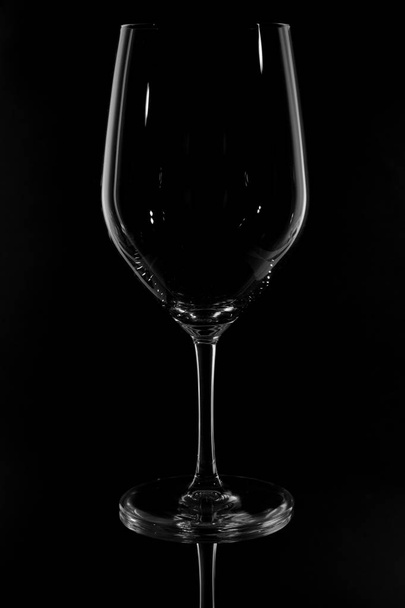 wine glass isolated on black - Photo, Image