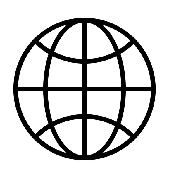 Globe Grid Vector Icon - Vector, Image