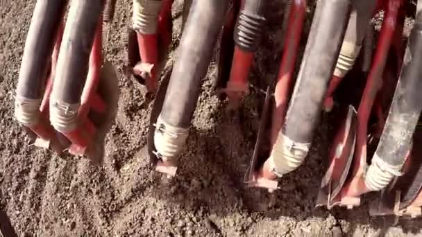 Zár-megjelöl-ból mező földet művelés alatt - Felvétel, videó