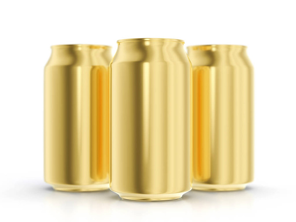 Drink cans on white - Foto, Imagen