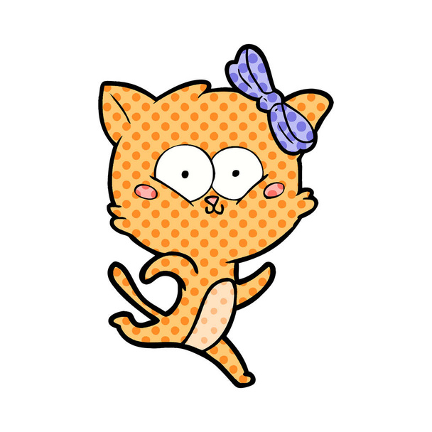 vector illustration of cartoon cat - Vector, Image