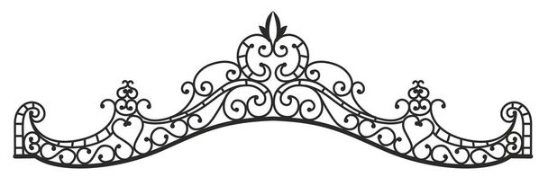Художественная ковка _ металлическая решетка, корона
 - Вектор,изображение