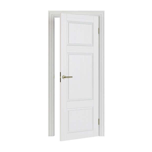 Door isolated on white background. 3D rendering. - Photo, Image
