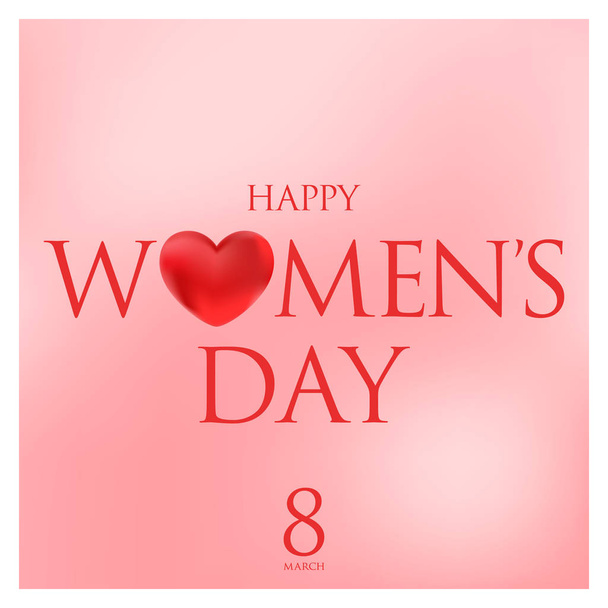 happy womens day greeting card vector illustration - Διάνυσμα, εικόνα