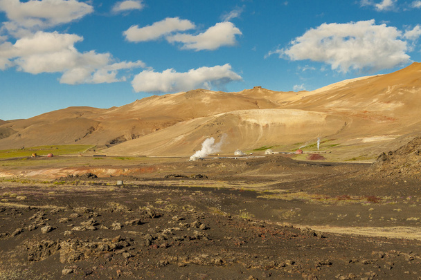 geotermální krajina v oblasti myvatn - Island. - Fotografie, Obrázek