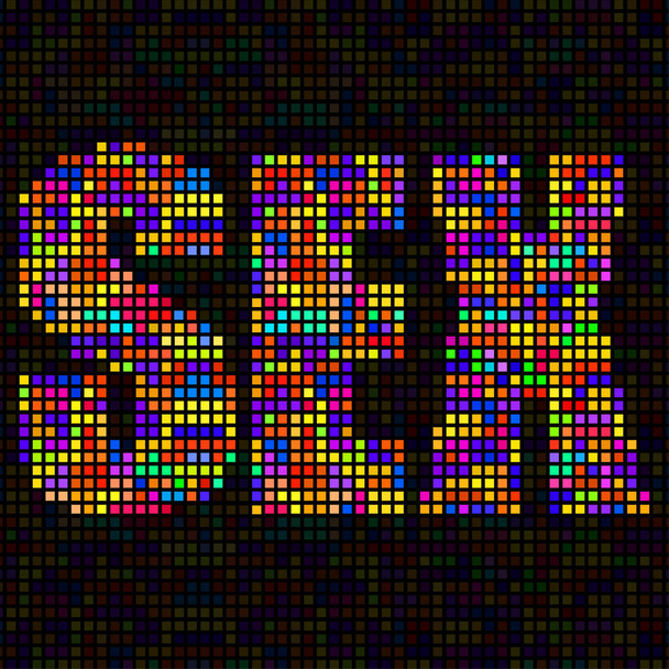 The word "Sex" of pixels, vector illustration eps 10 - Vector, Image
