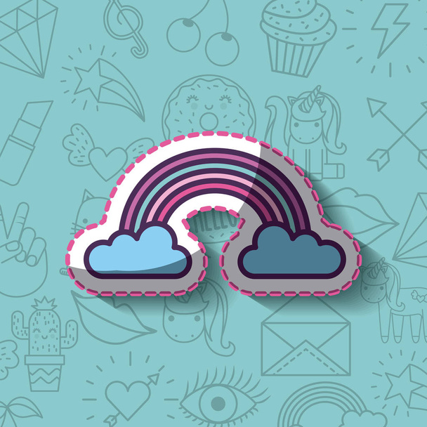 girly icon over background image  - Vector, Image