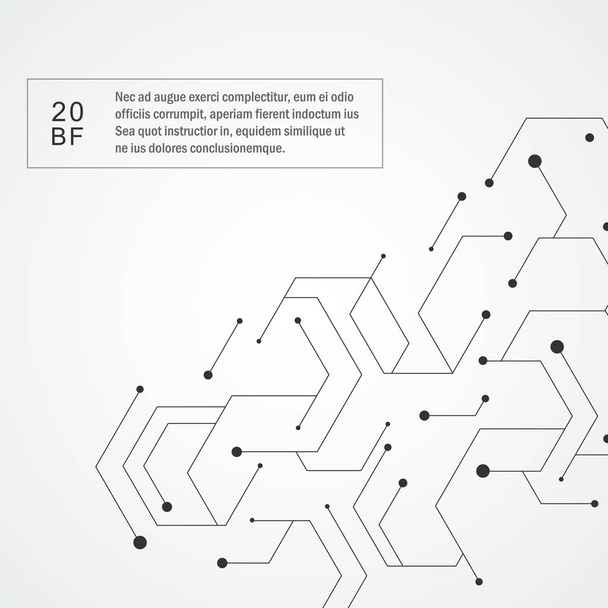 Technology hexagons structure or molecular connect elements - Vektori, kuva