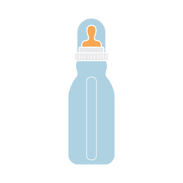 乳児と幼児のベクトル イラストのボトルや赤ちゃんのボトルを供給 - ベクター画像