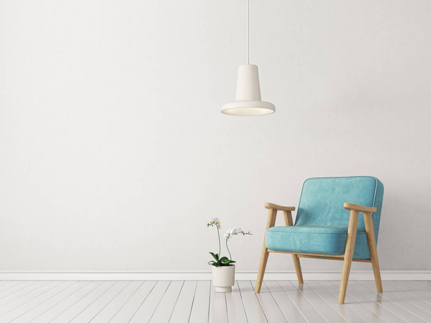 modern living room  with  armchair and lamp. scandinavian interior design furniture. - Valokuva, kuva