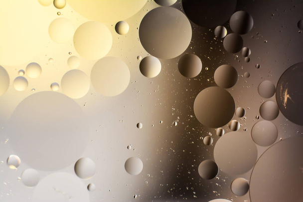 mixing water and oil, beautiful color abstract background based on circles and ovals - Fotoğraf, Görsel