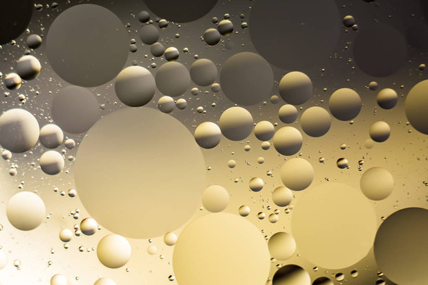 mixing water and oil, beautiful color abstract background based on circles and ovals - Фото, зображення