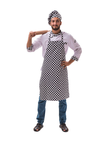 Чоловічий кухар ізольований на білому тлі
 - Фото, зображення