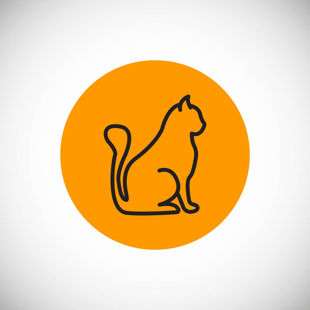 cat flat icon, vector illustration - Vetor, Imagem