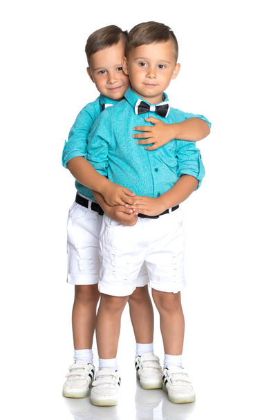 Two small boys in full growth. - Valokuva, kuva