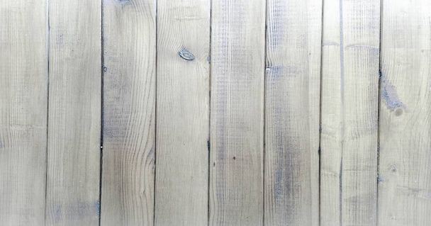 Light wood texture background, white wood planks. Old grunge washed wood, painted wooden table pattern top view. - Photo, Image