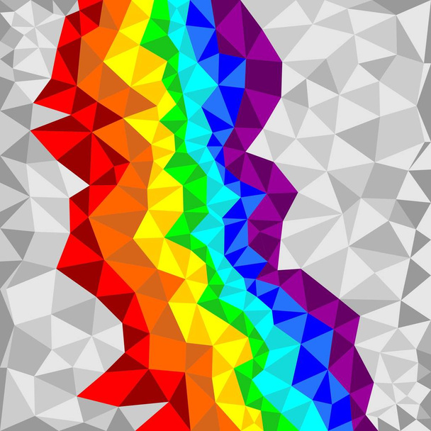 Arco iris fondo poligonal
 - Vector, imagen
