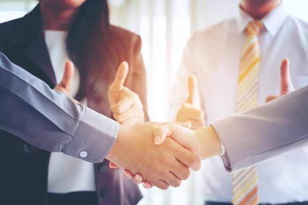 Business men making handshake, Partnership congratulation, merge - Photo, Image