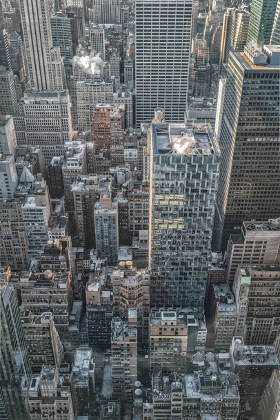 Gros plan de l'immeuble à New York vu d'en haut
. - Photo, image