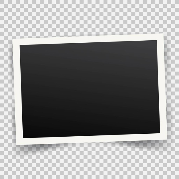Polaroid photo frame template with copy space - Вектор,изображение