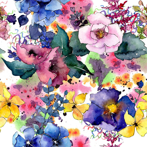 Bouquet motivo floreale in stile acquerello
. - Foto, immagini