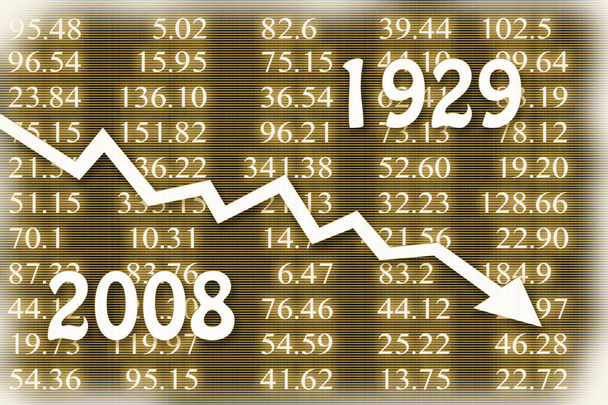 Χρηματιστηριακή αγορά συντριβή κατά τη διάρκεια της οικονομικής κρίσης - Φωτογραφία, εικόνα