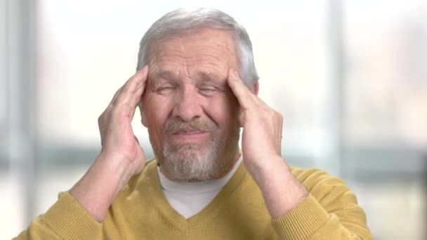 Mature man having terrible headache. - Footage, Video