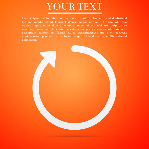 Rafraîchir icône isolée sur fond orange. Design plat. Illustration vectorielle
 - Vecteur, image
