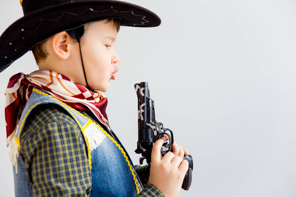 Boy in a cowboy costume - Zdjęcie, obraz