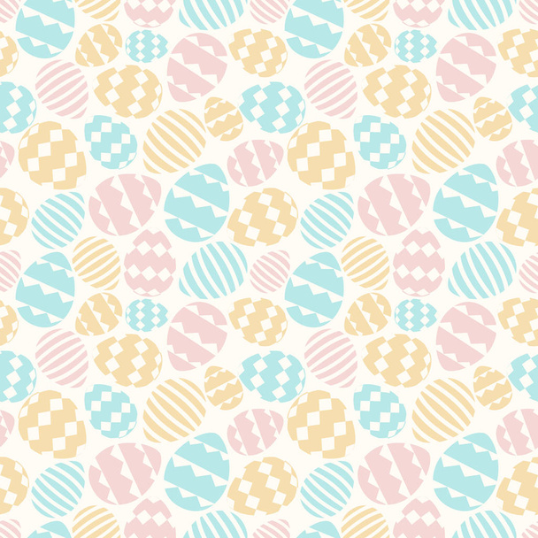 Vector easter eggs seamless pattern cute color style for printing on fabric - Vektör, Görsel